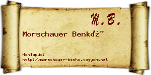 Morschauer Benkő névjegykártya